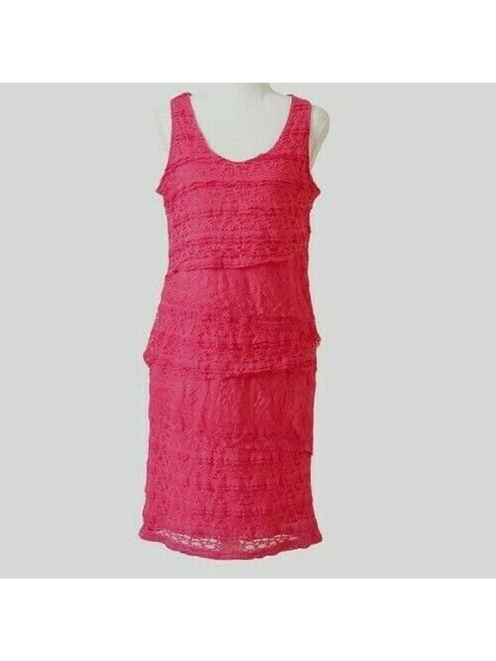 Michael Edwards - FUCHSIA LACE DRESS - Size L